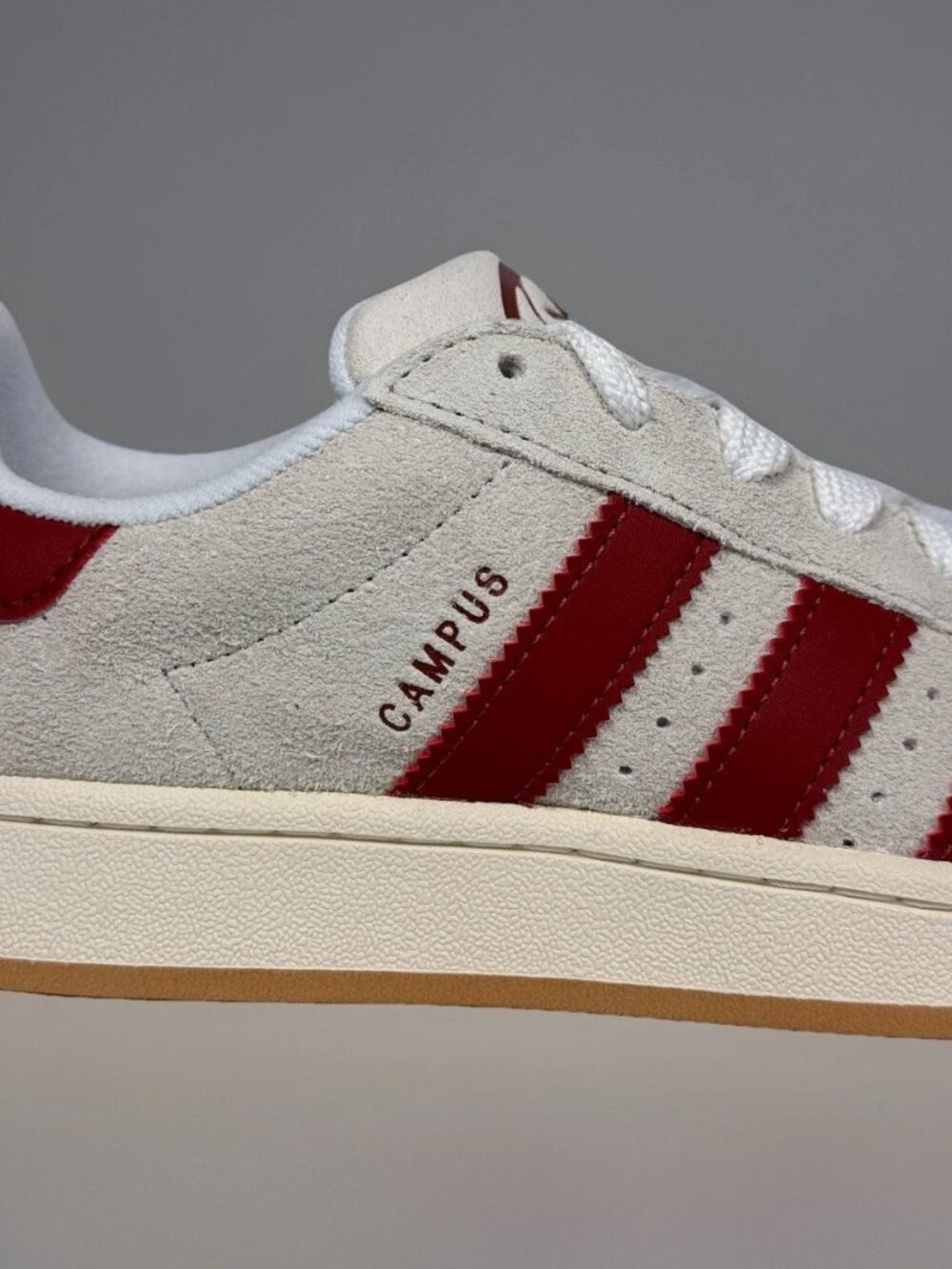 Women's adidas Originals Campus 00s Shoes - Crystal White Preloved Ruby JQ7783 - Picture 15 of 16